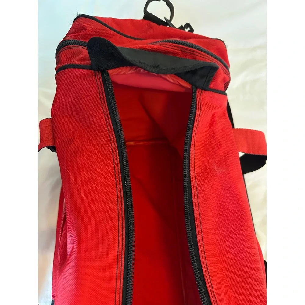 Vintage Marlboro Adventure Team Duffel Bag Red Black Travel Gym Luggage Tag 90s